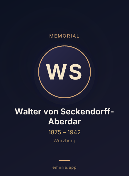Memorial portrait of Walter von Seckendorff-Aberdar