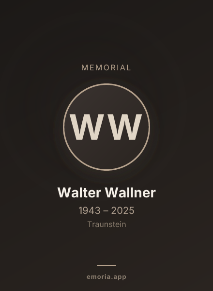 Memorial portrait of Walter Wallner
