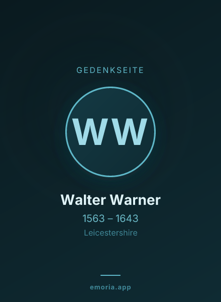 Gedenkportrait von Walter Warner