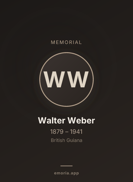 Memorial portrait of Walter Weber