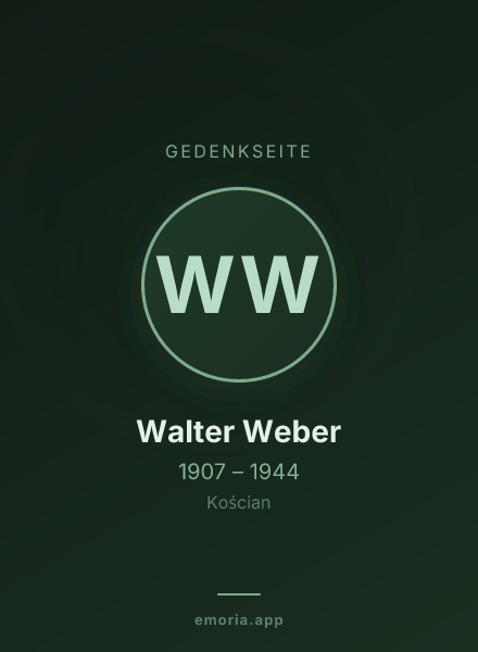 Gedenkportrait von Walter Weber