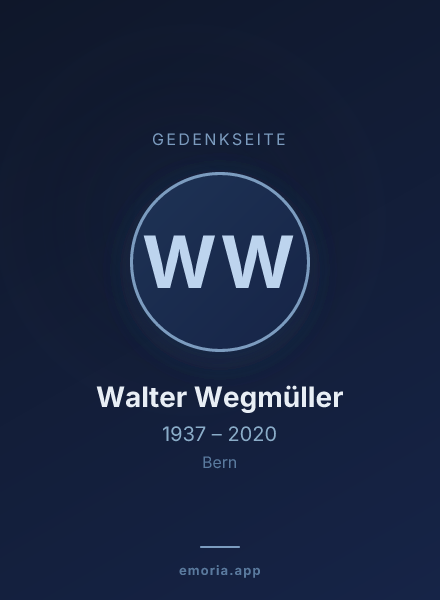 Gedenkportrait von Walter Wegmüller
