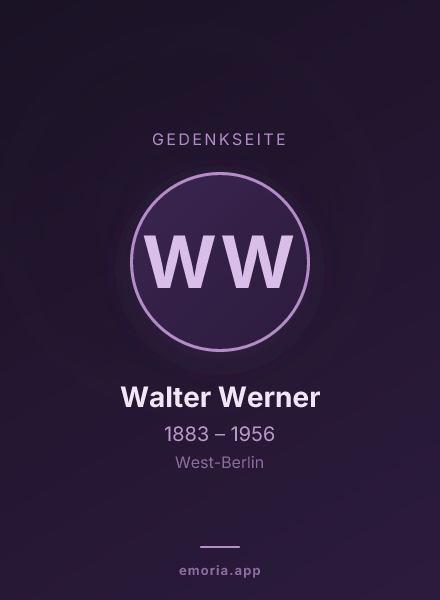 Gedenkportrait von Walter Werner