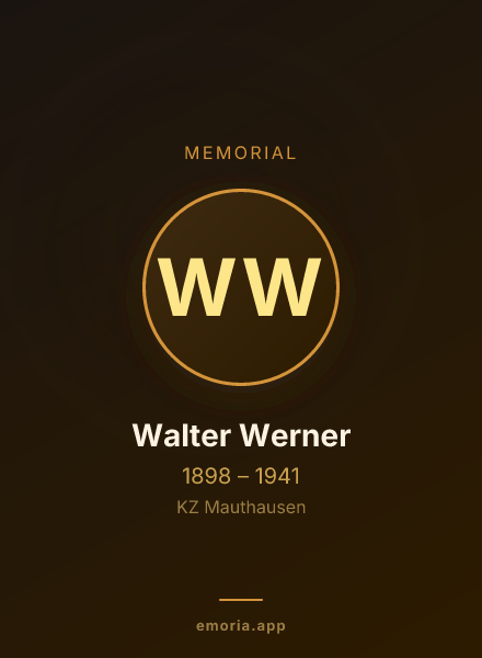 Memorial portrait of Walter Werner