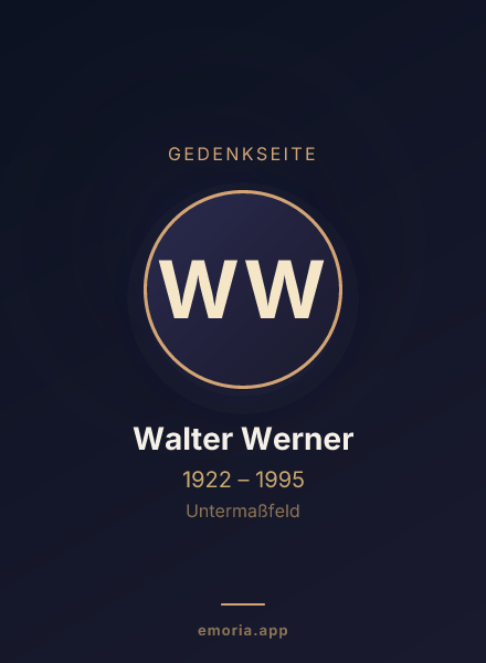 Gedenkportrait von Walter Werner