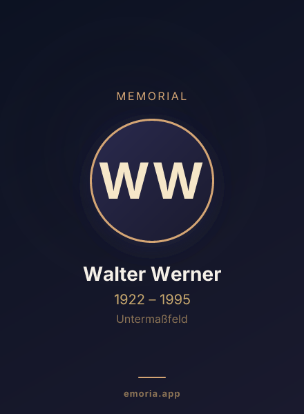 Memorial portrait of Walter Werner