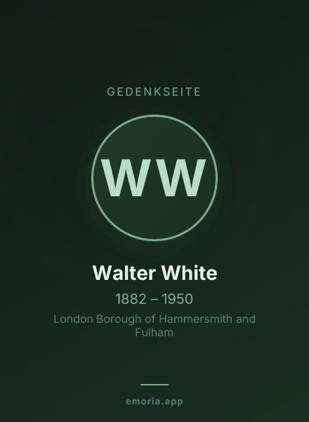 Gedenkportrait von Walter White