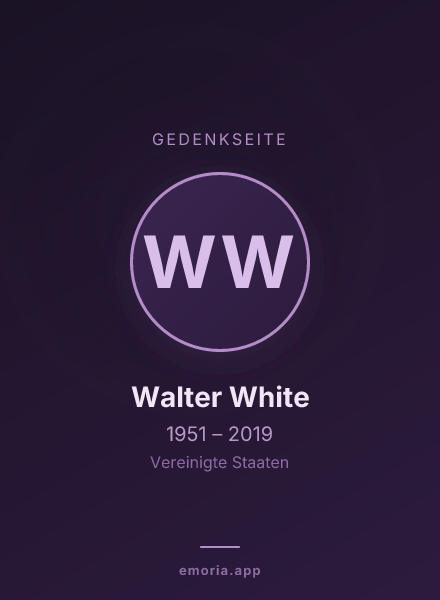 Gedenkportrait von Walter White
