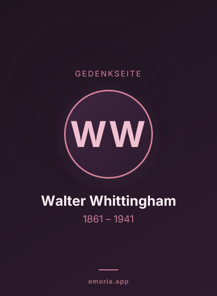 Gedenkportrait von Walter Whittingham