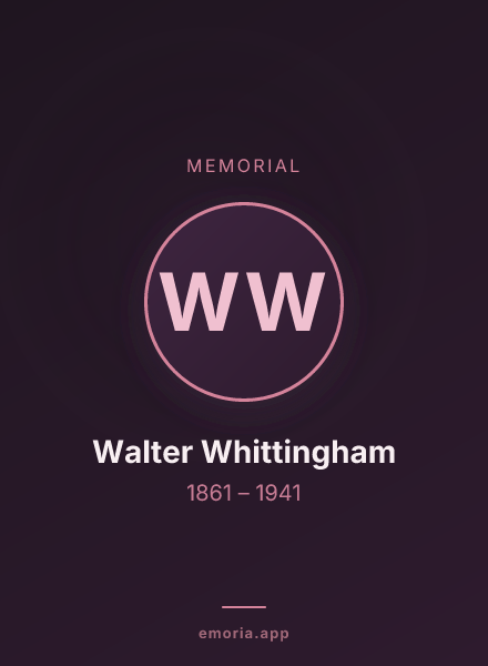 Memorial portrait of Walter Whittingham