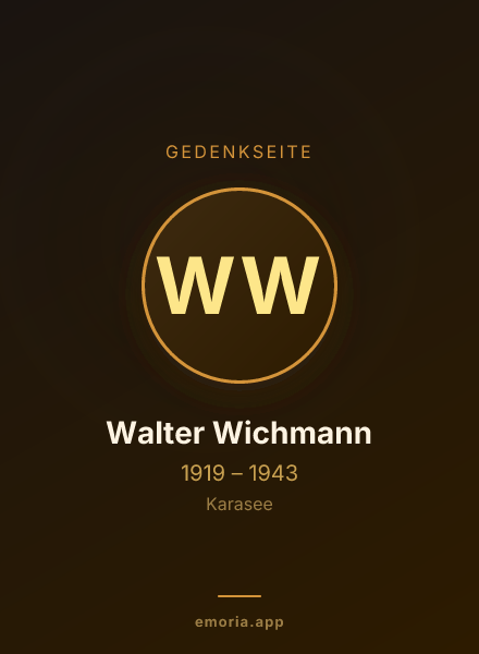 Gedenkportrait von Walter Wichmann