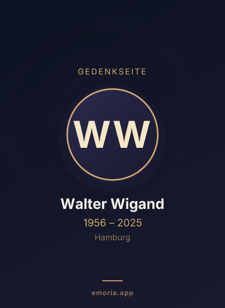 Gedenkportrait von Walter Wigand