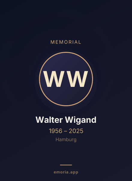 Memorial portrait of Walter Wigand