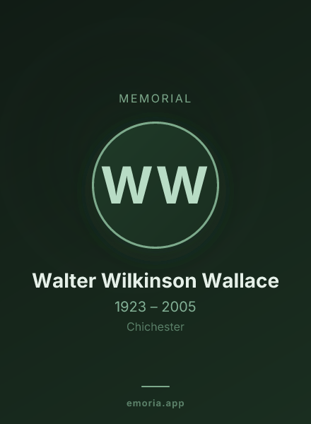 Memorial portrait of Walter Wilkinson Wallace