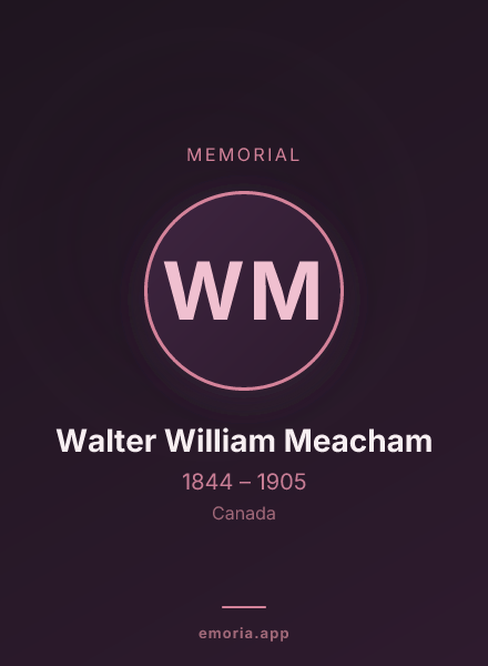 Memorial portrait of Walter William Meacham