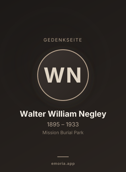 Gedenkportrait von Walter William Negley