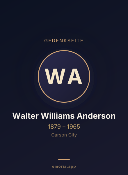 Gedenkportrait von Walter Williams Anderson