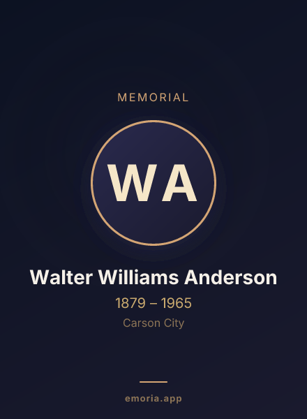 Memorial portrait of Walter Williams Anderson