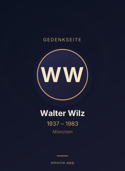 Gedenkportrait von Walter Wilz