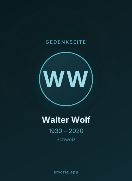 Gedenkportrait von Walter Wolf
