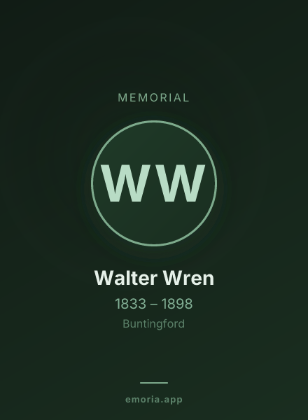 Memorial portrait of Walter Wren