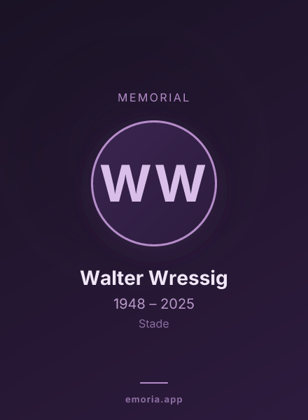 Memorial portrait of Walter Wressig