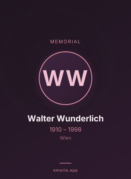 Memorial portrait of Walter Wunderlich