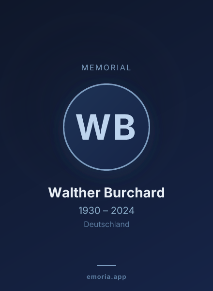 Memorial portrait of Walther Burchard
