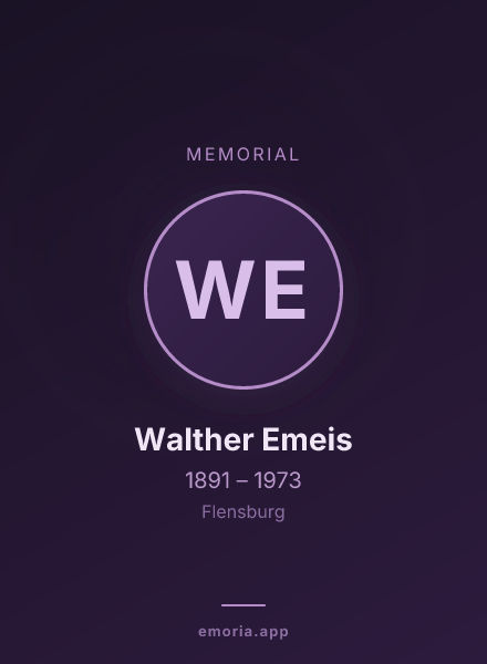 Memorial portrait of Walther Emeis