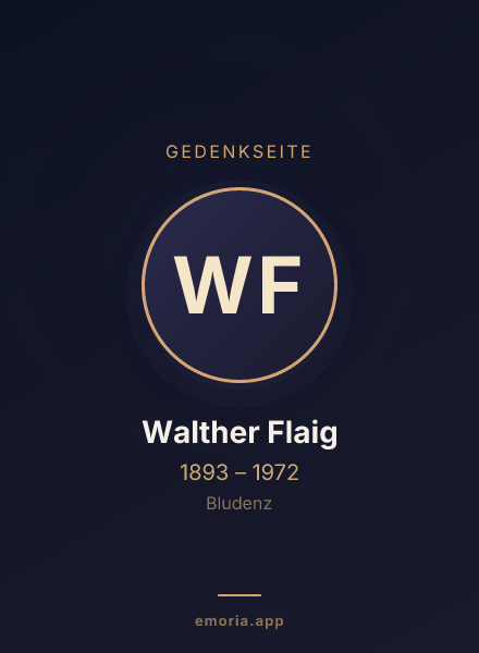 Gedenkportrait von Walther Flaig