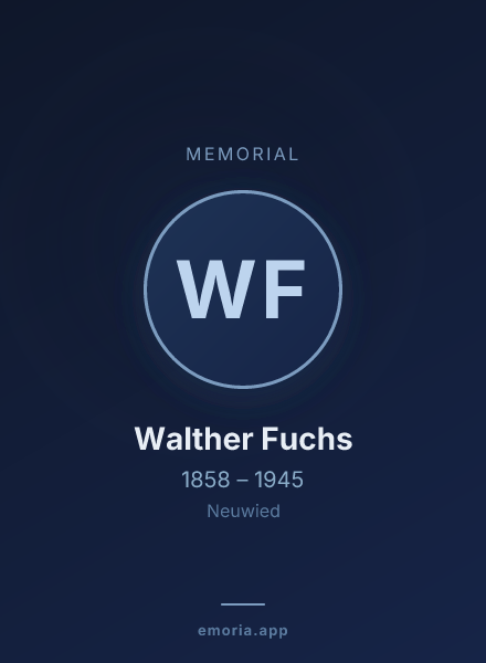 Memorial portrait of Walther Fuchs