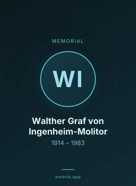 Memorial portrait of Walther Graf von Ingenheim-Molitor