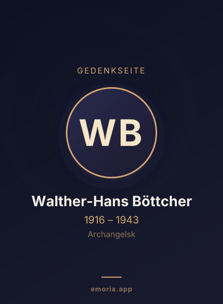 Gedenkportrait von Walther-Hans Böttcher