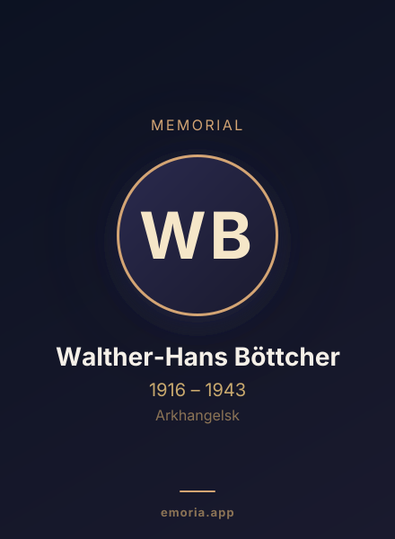 Memorial portrait of Walther-Hans Böttcher