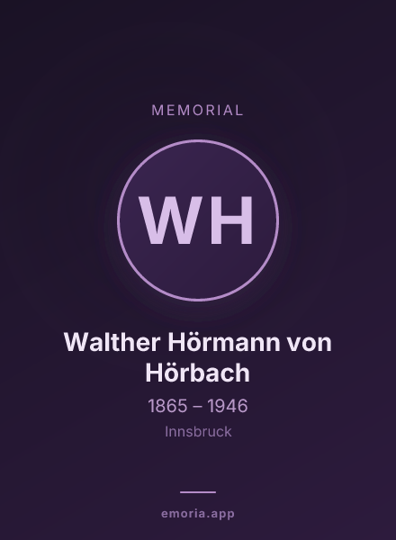 Memorial portrait of Walther Hörmann von Hörbach