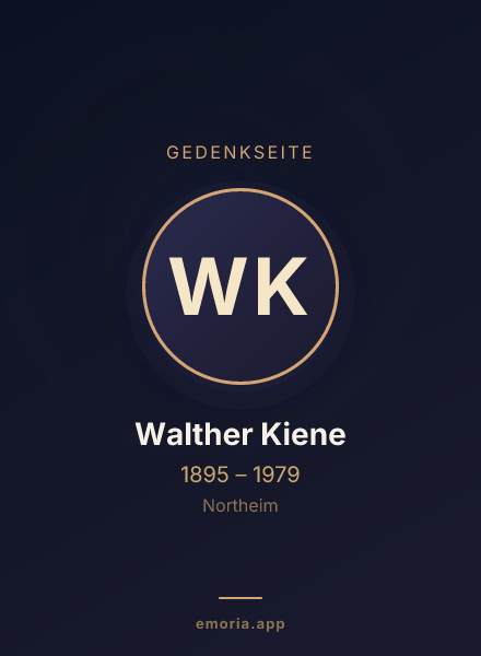Gedenkportrait von Walther Kiene