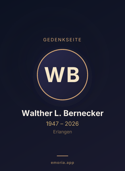 Gedenkportrait von Walther L. Bernecker
