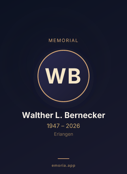 Memorial portrait of Walther L. Bernecker