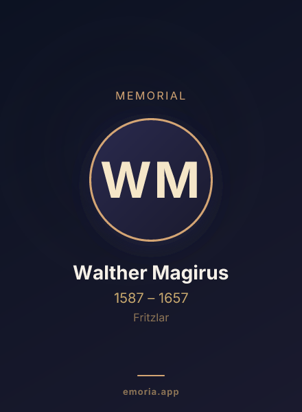 Memorial portrait of Walther Magirus