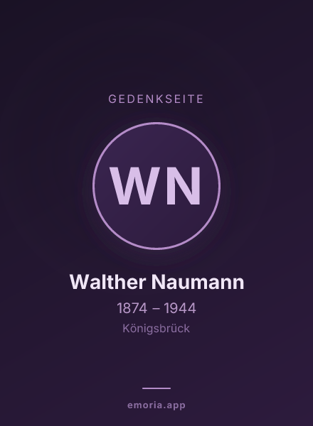 Gedenkportrait von Walther Naumann