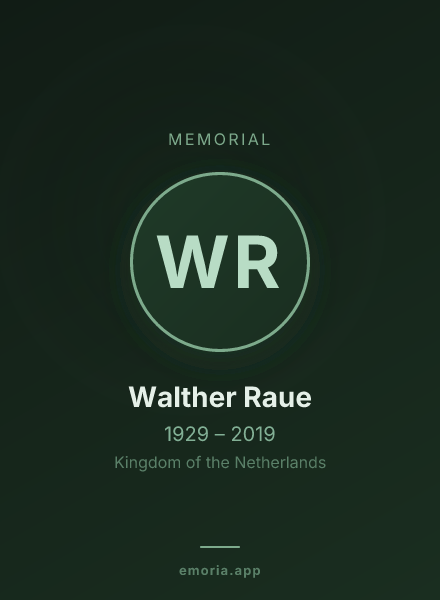 Memorial portrait of Walther Raue