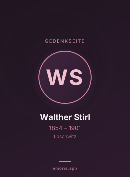 Gedenkportrait von Walther Stirl