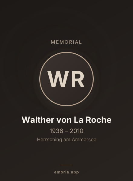 Memorial portrait of Walther von La Roche