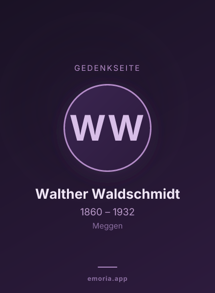 Gedenkportrait von Walther Waldschmidt