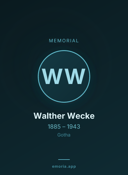 Memorial portrait of Walther Wecke