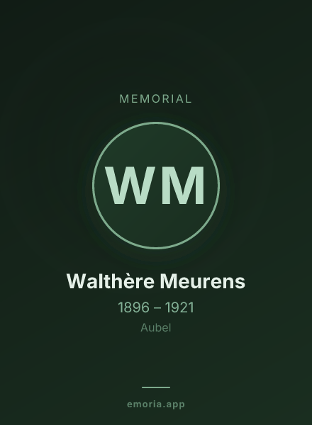Memorial portrait of Walthère Meurens