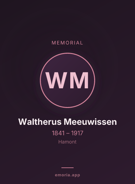 Memorial portrait of Waltherus Meeuwissen