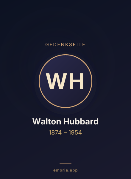 Gedenkportrait von Walton Hubbard