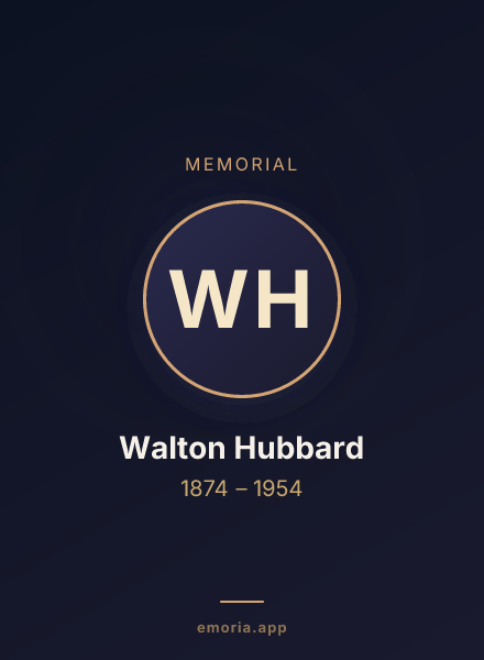 Memorial portrait of Walton Hubbard
