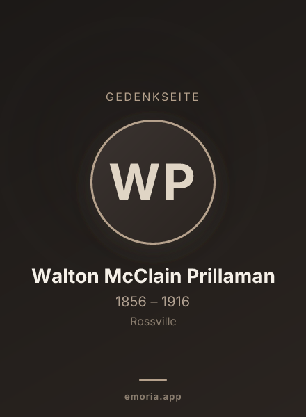 Gedenkportrait von Walton McClain Prillaman